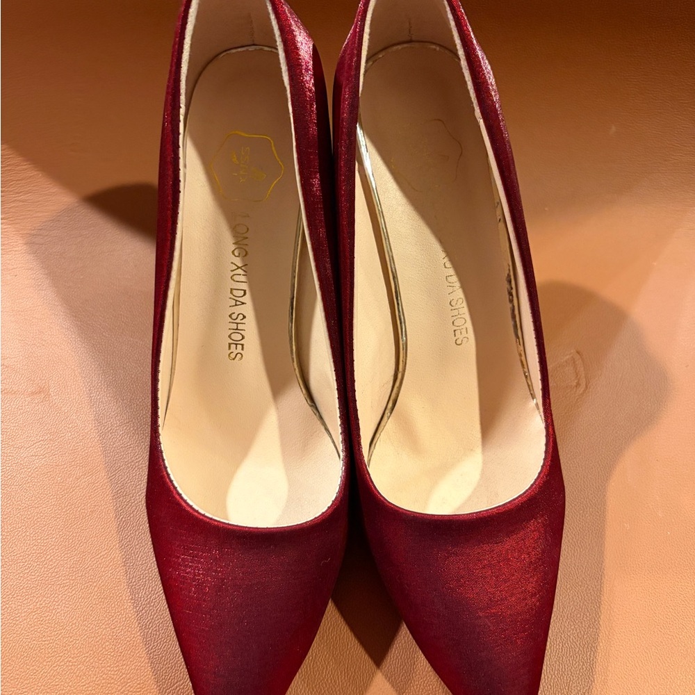 Chic Burgundy Women's Heels